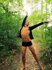 dancer in forest