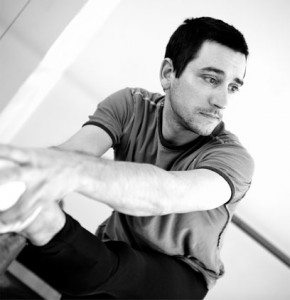 male dancer at the barre