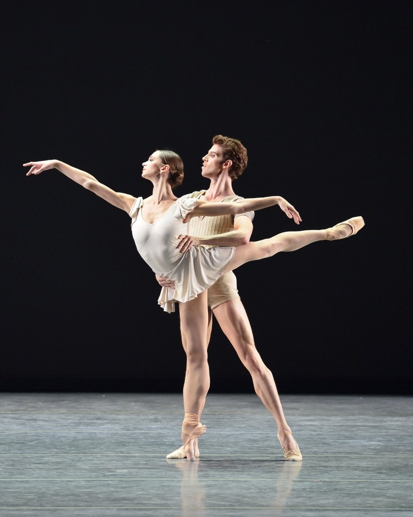 American Ballet Theatre dancing Bach Partita. Dancers: Polina Semionova and James Whiteside.  Photo by:  Gene Schiavone 