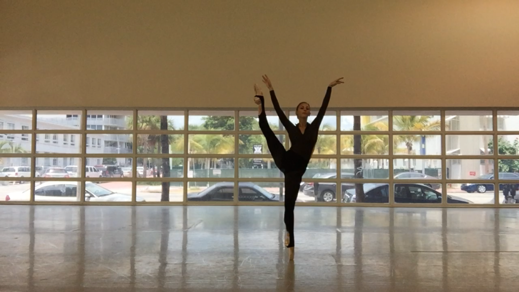 Galler rehearsing for Balanchine's Swan Lake at Miami City Ballet.